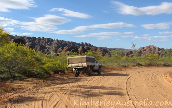 Approaching the Bungle Bungles range